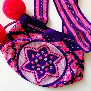 Boho chic crossbody bag Wayuu Mochila